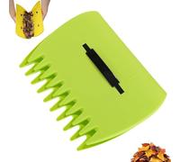 3-in-1 Ergonomic Pickup Rake, Leaf Scoops Rubbish Pick Up Tool, Lightweight Plastic Hand Held Scoops Hand Rakes, for Lawn and Garden Cleanup (Green)