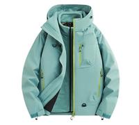 3-in-1 Fall-Winter Coats with Hood, 2026 New Snow Ski Jacket, Waterproof Windproof, Fleece Lined, for Women and Men (Bean Green,M)