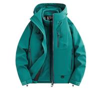3-in-1 Fall-Winter Coats with Hood, 2026 New Snow Ski Jacket, Waterproof Windproof, Fleece Lined, for Women and Men (Green,3XL)