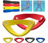 3-in-1 Foldable Water Recliner for Adults - No Inflation Needed Floating Chair for Pool, Lake & Beach - Portable Swim Seat with Stable Design, Compact & Lightweight(Yellow+Red)