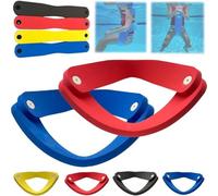 3-in-1 Foldable Water Recliner for Adults - No Inflation Needed Floating Chair for Pool, Lake & Beach - Portable Swim Seat with Stable Design, Compact & Lightweight(Blue+Red)