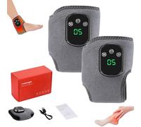 3 in 1 Foot Massager, 2025 New Wireless & Ortable 3-in-1 Massager, 3 Vibration Mode, 5 Heat Level, Heated Ankle Wrap (2Pcs)