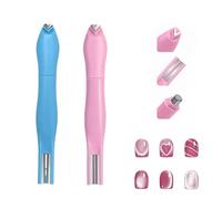 3-in-1 Heart Shape Round Line Shape Nail Art Magnet Pen, Heart Magnet for Cat Eye Gel Polish, New Magnetic Nail Art Tool for DIY Nails Salon Decoration (2pcs-b)