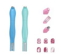 3-in-1 Heart Shape Round Line Shape Nail Art Magnet Pen, Heart Magnet for Cat Eye Gel Polish, New Magnetic Nail Art Tool for DIY Nails Salon Decoration (2pcs-c)