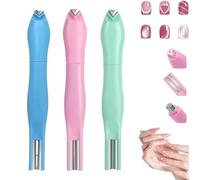 3-In-1 Heart Shape Round Line Shape Nail Art Magnet Pen - Heart, Round & Line Shapes, Hearts Magnet for Cat Eye Gel Polish for DIY Nail Salon Decorations (Green)