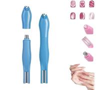 3-In-1 Heart Shape Round Line Shape Nail Art Magnet Pen - Heart, Round & Line Shapes, Hearts Magnet for Cat Eye Gel Polish for DIY Nail Salon Decorations (Blue)