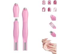 3-In-1 Heart Shape Round Line Shape Nail Art Magnet Pen - Heart, Round & Line Shapes, Hearts Magnet for Cat Eye Gel Polish for DIY Nail Salon Decorations (Pink)