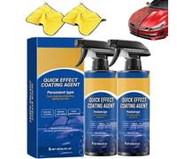 3-in-1 High Protection Car Shine,Car Polish Spray,Cars Quick-Acting Coating Agent Spray,Quick Effect Cars Coating & Dry Wash Sprays for Paint Shine & Protection (2)