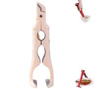 3-in-1 Hot Plate Gripper, Multi-Angle Anti Scald Plates Gripper & Hot Plate Grabber Tool with Lock, Multi-Purpose Tongs, Silicone Hots Plates Grabber Tool (white,1pcs)