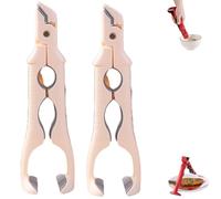 3-in-1 Hot Plate Gripper, Multi-Angle Anti Scald Plates Gripper & Hot Plate Grabber Tool with Lock, Multi-Purpose Tongs, Silicone Hots Plates Grabber Tool (white,2pcs)