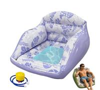 3-in-1 Inflatable Pool Lounge Chair,Adult Water Sofa Floating Mat(A)