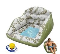 3-in-1 Inflatable Pool Lounge Chair,Adult Water Sofa Floating Mat(A)