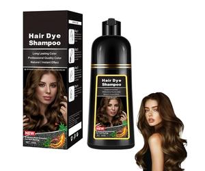 3 In 1 Instant Shampoo For Medium Brown Hair, Medium Brown Colouring Shampoo For Women, Tintura per capelli a bolle vegetali da bianco a nero con un lavaggio (lightbrown)