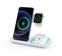 3 in 1 LED Fast Wireless Charger Stand Foldable Charging Station For iPhone....