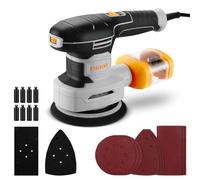3-IN-1 Levigatrice per legno: DEKOPRO 300W Levigatrice multifunzione 13000RPM,Levigatrici a foglio Levigatrici orbitale con filo e 9 pezzi di carta vetrata