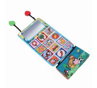 3 In 1 Libro da Tirocinio per Neonati con Specchio Arcobaleno - Bianco e Nero ad Alto Contrasto, 43,8x26cm