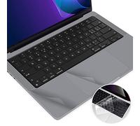 3-in-1 MacBook Pro 14 Palm Rest Cover con TrackPad Protector Skin per 2023 2022 2021 Nuovo Apple MacBook Pro 14 pollici M2 M1 Pro/Max Chip A2442 A2779 con copertura per tastiera, grigio spazio