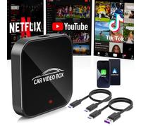 3-in-1 Magic Video Box - Wireless CarPlay & Android Auto Adapter con Netflix, YouTube, TikTok, supporto scheda TF, aggiornamento wireless, CarPlay AI Box a bassa latenza per veicoli dal 2016