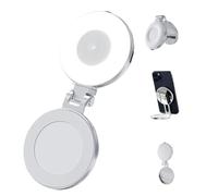 3-in-1 Magnetic Beauty Selfie Light for Phones, 360° Foldable Magnetic Phone Ring Light with Mirror, Adjusted 3 Lights Modes, for Makeup Selfies, Mirror and Phone Stand (1pc)