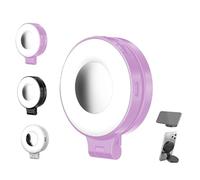 3-in-1 Magnetic Beauty Selfie Light for Phones, Foldable Beauty Magnetic Fill Light, Handheld Selfie Photography Portable Photo Live Broadcast, 3 Lights Modes, for Makeup and Photography (Pink)