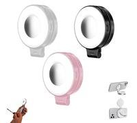 3-in-1 Magnetic Beauty Selfie Light for Phones, Foldable & Rechargeable LED Magnetic Fill Light with Mirror, 3 Lights Modes, 360° Foldable Selfie Ring Fill Lights (MIX)
