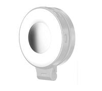 3-in-1 Magnetic Beauty Selfie Light for Phones, Foldable & Rechargeable LED Magnetic Fill Light with Mirror, 3 Lights Modes, 360° Foldable Selfie Ring Fill Lights (White)