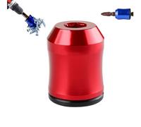 3-in-1 Magnetic Screwdriver Holder Ring - Universal 1/4" (6.35mm) Hex Magnetizer/Demagnetizer Tool, Double-Sided to Hold Screws Securely for Professional & DIY Use (Red)