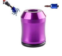3-in-1 Magnetic Screwdriver Holder Ring - Universal 1/4" (6.35mm) Hex Magnetizer/Demagnetizer Tool, Double-Sided to Hold Screws Securely for Professional & DIY Use (Purple)