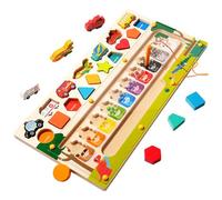 3 in 1 Magnetico Legno Puzzle Giocattoli Per Il Bambino Sorter Educativo E Tavola Di Corrispondenza Per Bambini Imparare Le Competenze motorie