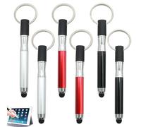 3 in 1 Mini Penna Touch, Confezione da 6 Penna Stilo Universale per Tablet e Smartphone (Negro + Plata + Rosso)