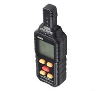 3 in 1 Misuratore di Radiazioni Digitale EMF Tester di Campo Elettromagnetico con Display LCD per Campi Elettrici e Magnetici Misurazione della Temperatura Interno Esterno Test Ambientale Nero