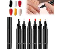 3 in 1 penna per smalto per unghie, smalto per unghie, smalto per unghie, smalto per unghie, set di penne lucidate, smalto per unghie, smalto per unghie, 8 ml, set di penne lucidanti (B, 6 bastoncini)