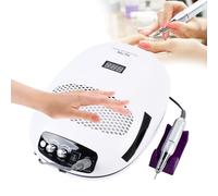 3 in 1 per l'aspirazione della polvere, lampada UV per unghie in gel, lampada professionale per unghie, con 6 teste di perforazione, 35000 giri/min