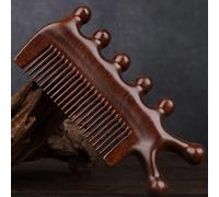 3 in 1 pettine in legno di sandalo strumento di massaggio Gua Sha sollevamento meridiano dragaggio massaggiatore del cuoio capelluto agopuntura massaggiatore in legno 1 pezzo