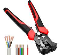 3 in 1 Pinza Spelafili, Pinza Spelafili Elettricista,Pinza Spelafili Automatica per Spelatura, Taglio e Crimpatura, per Elettricisti Professionisti, Personale di Manutenzione o Dilettanti