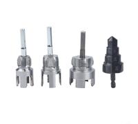 3-in-1 Pipe Threading Kit 1/2 3/4 Inch Dual Cutter(4pcs) | Cuts internal and external threads, fits 1/2 and 3/4 inch pipes, includes dual cutters and step drill