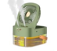3-in-1 Portable Fan Humidifier LED Light USB(1) | Cooling, humidifying, LED light, 3 modes, USB powered, plastic body, compact size