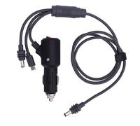 3 In 1 Power Cable, Usb C Port 12v 24v Car Cigar Lighter Dc Plug Charging Cord For Mini Dish Antenna Phone Tablet Truck Boat Rubber Copper 18awg (2m)