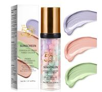 3 in 1 Primer viso, correttore colore in un solo passaggio, primer perfezionante per il trucco, crema isolante solare con SPF 50 e controllo del sebo, siero viso idratante e illuminante