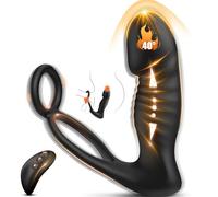 3-in-1 Prostate Massager Anal Plug Cock Ring 12Vib 3Thrust APP/Remote Waterproof Silicone for Couples