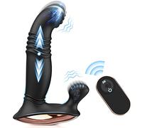 3-in-1 Prostate Massager Anal Plug Cock Ring 12Vib 3Thrust APP/Remote Waterproof Silicone for Couples