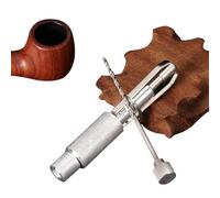 3 in 1 Pulitore per alesatore per pipa da tabacco regolabile con ago da trapano e strumento antimanomissione, strumento per rimuovere il carbonio da pipa da fumo in acciaio inossidabile