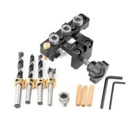 3 in 1 Regolabile Doweling Jig Lavorazione Del Legno Pocket Hole Jig 6/8/10/15mm Punta da trapano per Guida di perforazione Locator Puncher Guida di perforazione Locator