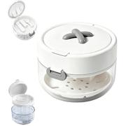 3 In 1 Retainer Cleaner Case With Mirror Cleaning Brush Removal Tool，white