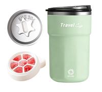 3 In 1 Self Stirring Mug - 350ml Stainless Steel Silicone Mixing Cup With Ice Tray Function USB Type C Rechargeable Magnetic Blender Design - Electric Coffee Tumbler - Portable Beverage Maker