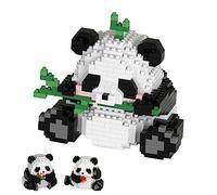 3 in 1 Set di mattoncini da costruzione con panda, costruzioni graziosi panda mattoni per animali Set di mini blocchi da costruzione da animali regalo per adulti bambini per bambini a partire dai 9+