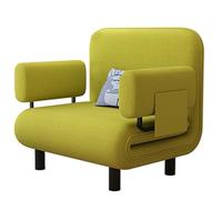 3 in 1 Sleeper Chair Bed Comfy Convertible Sleeper Chairs for Adults with 5-Position Adjustable Backrest & Pillow Cozy Small Chair Couch for Small Spaces Office(Green)
