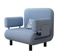 3 in 1 Sleeper Chair Bed Comfy Convertible Sleeper Chairs for Adults with 5-Position Adjustable Backrest & Pillow Cozy Small Chair Couch for Small Spaces Office(Sky Blue)