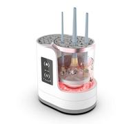 3 in 1 spazzola elettrica per trucco con asciugacapelli, visione chiara, portatile, automatico, USB, set di pennelli per trucco, pennelli per fard, contouring, ombretto