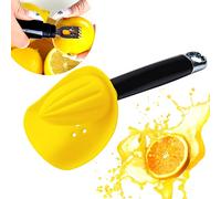 3 in 1 spremiagrumi limone arancia e grattugia a mano spremiagrumi manuale con raccogli semi in acciaio inox grattugia formaggio per cucina (giallo)